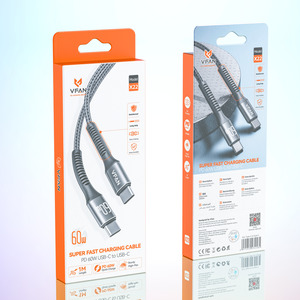 Vipfan Usb Cable: Super Fast Charging Cable with Reinforced Long Grip (X22)