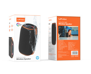 15W Bluetooth Speaker w/ LED Ring Light, IPX6 Waterproof (BS07)