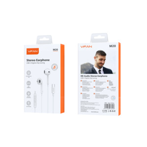 USB-C Earphone Universal w/ Digital Microchip (M20)