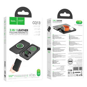 15W 3-in-1 Magnetic Wireless Fast Charger with Foldable Easy Carry Design (CQ13)