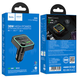 38W FM Car Kit with PD+QC, RGB Light (E85)