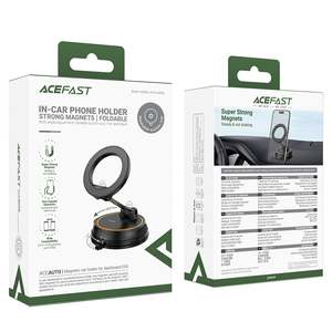 In Car Holder: Premium Magnetic Phone Holder for Windshield & Dashboard w/ Ring Shape N52 Strong Magnet, Multi Way Adjustable (D55)