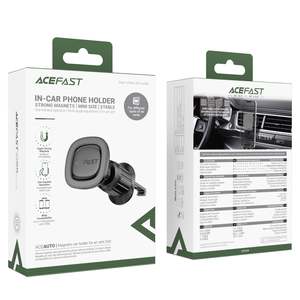 In Car Holder: Magnetic Air Vent Phone Holder w/ Strong Magnet, Hook Locking (D50)