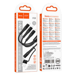 6-in-1 Nylon Braided Universal Multi-Charging Cable (X123)