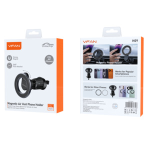 Magnetic Air Vent Phone Mount with 360' Rotation, Hook Locking (H09)