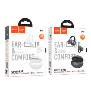 Hoco Audio: Open-Ear TWS Clip-On Earbuds with 6 Hours, Hoco Music App (EA8)