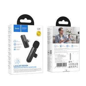 Hoco Audio: Wireless Digital Microphone w/ Lightning Connector, DSP Digital Noise Reduction (L20-L)