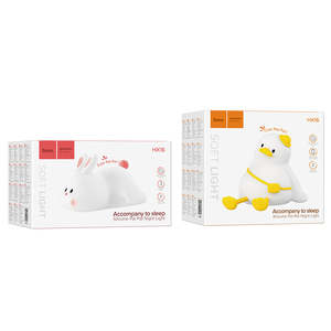 Hoco Accessory: Cute Silicone Tap Control Night Light for Kids - Duck & Rabbit Designs (HX16)
