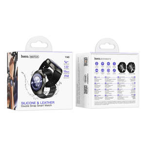 Smart Watch w/ Call Feature, IP68 Waterproofing, 3~5 Days Battery Life, 2x Straps (Y40)