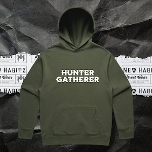 Products: Hunter G Oak Green Hood Midweight CVC Fleece Hoodie by Hunter Gatherer - nhdesigns.online