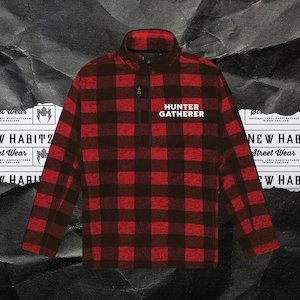 Products: Hunter G Half Zip Fleece Red Checkered - nhdesigns.online