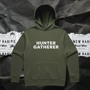 Hunter G Oak Green Hood Midweight CVC Fleece Hoodie by Hunter Gatherer - Hunter Gatherer