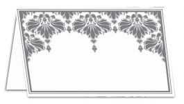 Products: Place Card-Silver Flourish