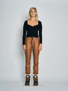 Leather: Rupert Leather Trouser | Tan