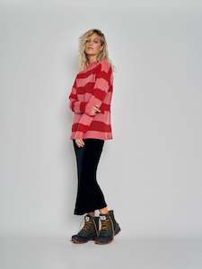 Hi Winter | Ziggy Sweater | Pink + Red