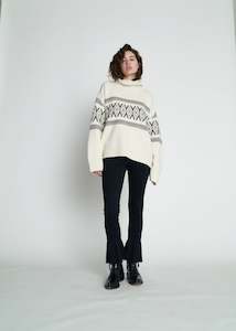 Aw2024: Cabin Sweater | Cream with Coffee