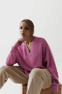 New: Griddy Sweater - Raspberry