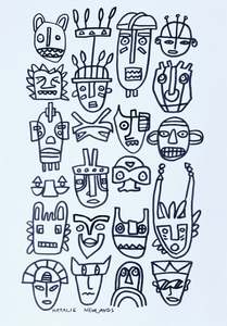 MASKS - Limited Edition A3 Art Print