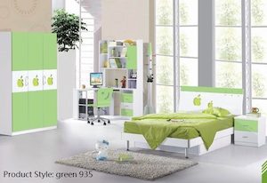 Bed Frames: Kids / Children Bed Green  (Kool kids)
