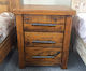 Woodlock Solid Pine Wood Bedside Rough Sawn and Rustic