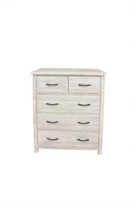 Tallboys: Barry Tallboy White Wash Solid Wooden