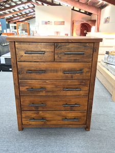 Tallboys: Woodlock Tallboy Solid Pine Wood Rough Sawn and Rustic