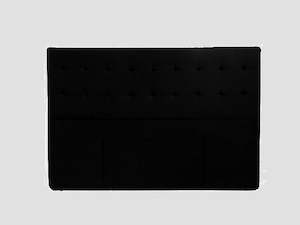 Headboards: Bella Black Fabric Headboard in Single/ King Single/ Double/ Queen/ King/ Super king from