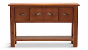 Living: Fergus Solid Wooden Rustic Hall Table