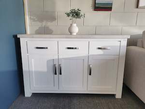 Ashlee White Wash Solid Wooden Buffet - 1.32m