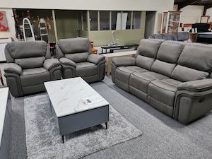 Sofas: Morris Fabric Recliner Lounge Suite from