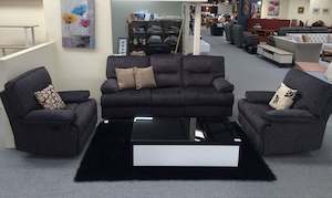 Marcus Fabric Recliner Lounge Suite 1+1+3 with 4 Recliners from