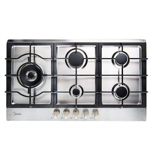 Gas Hob: Midea 90cm 5 Burners Gas Cooktop Stainless Steel