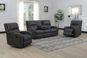 Sofas: Arlington Fabric Recliner Sofa with Fold-Down Cup Holder Console from