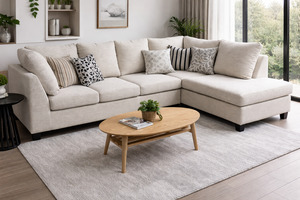 NZ Made 3 Seater with Chaise Lounge Suite - Hermana