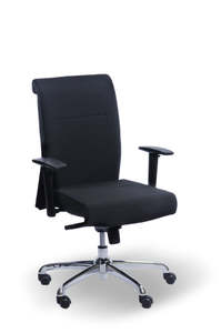 Boardroom Meeting Chairs: Lux Executive Medium Back Black Leather