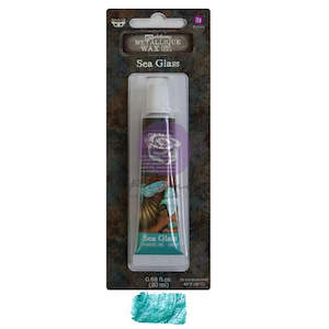 Chalk paint and wood finishing: Art Alchemy Metallique Wax- Sea Glass