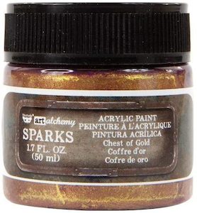 Water Colour Paints: Art Alchemy Sparkle Paint- Chest of Gold.