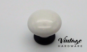 Knobs Handles Vintage Giftware: SALE-Knob-White Porcelain. 3 left