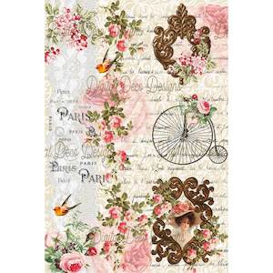 Sale Items: Rice paper - Letter from Paris NEW
