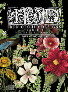 Iod Transfers Moulds Stamps: IOD Transfer MIDNIGHT GARDEN.In stock 28/11