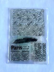 Decor Stamps: Stamps-Script with Quill