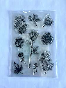 Decor Stamps: Stamps-Roses & leaves