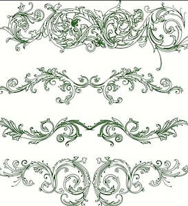 Stamp French Scrolls