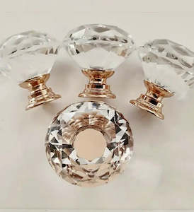 Knobs Handles Vintage Giftware: Crystal look Glass Knobs