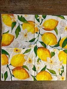 Sale Items: Napkin Tissue-Large Lemon floral