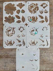 Stencil-Layered Roses