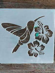 Stencil-Hummingbird hibiscus