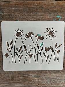 Stencil-Flower Field Star Burst
