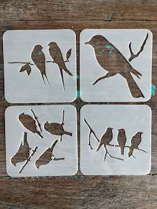 Stencils: Stencil-4 pack Birds