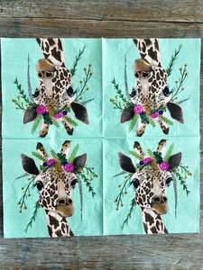 Napkin-Giraffe floral crown